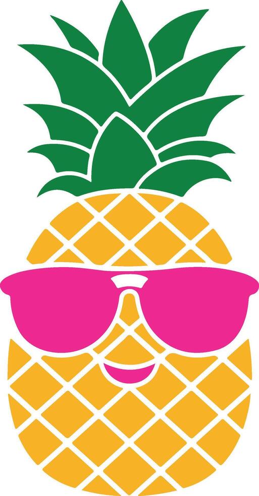 Stylized Pineapple Icon Design vector
