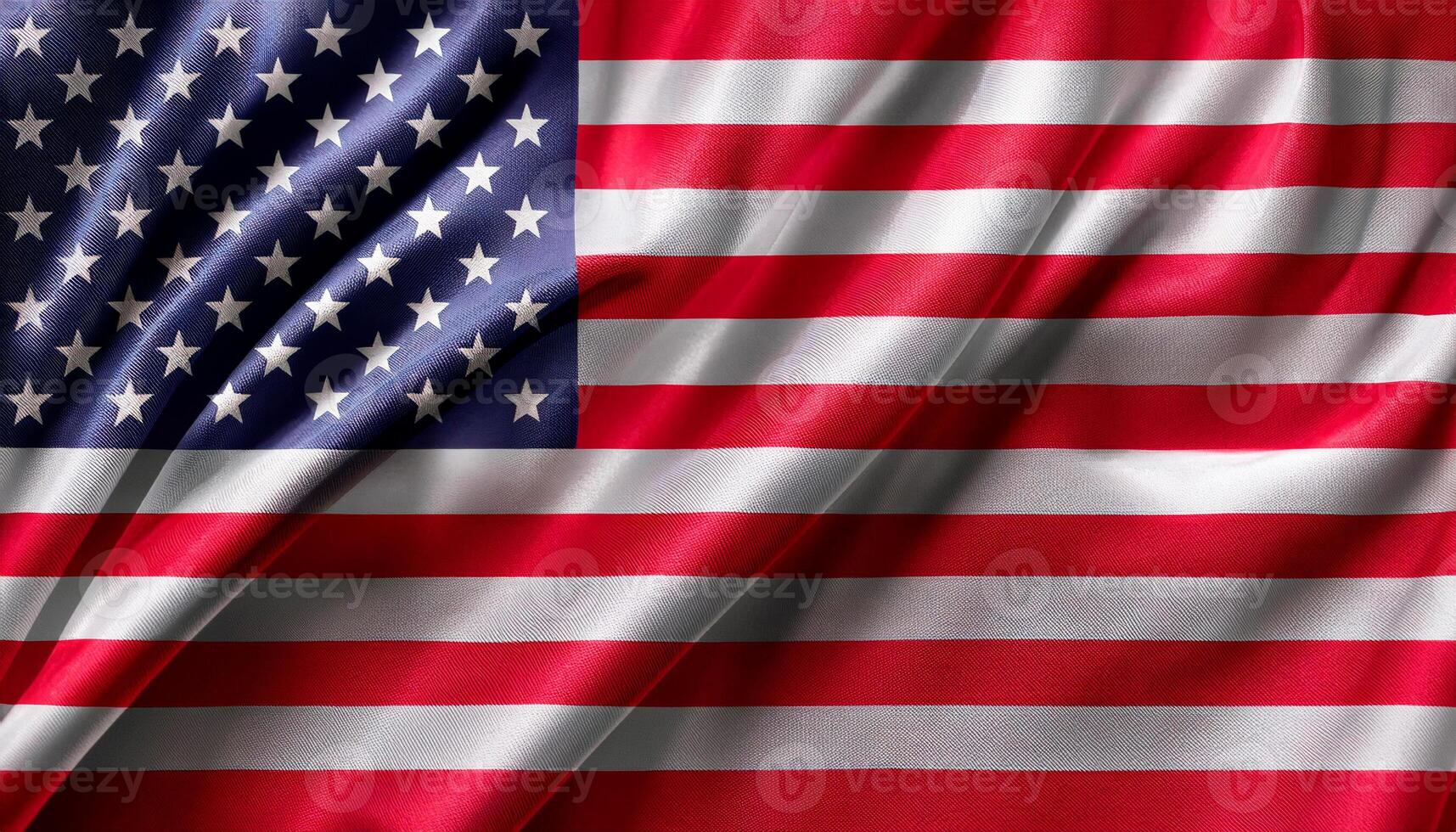 USA national flag with realistic fabric texture and smooth folds waving in the wind. United States flag photo