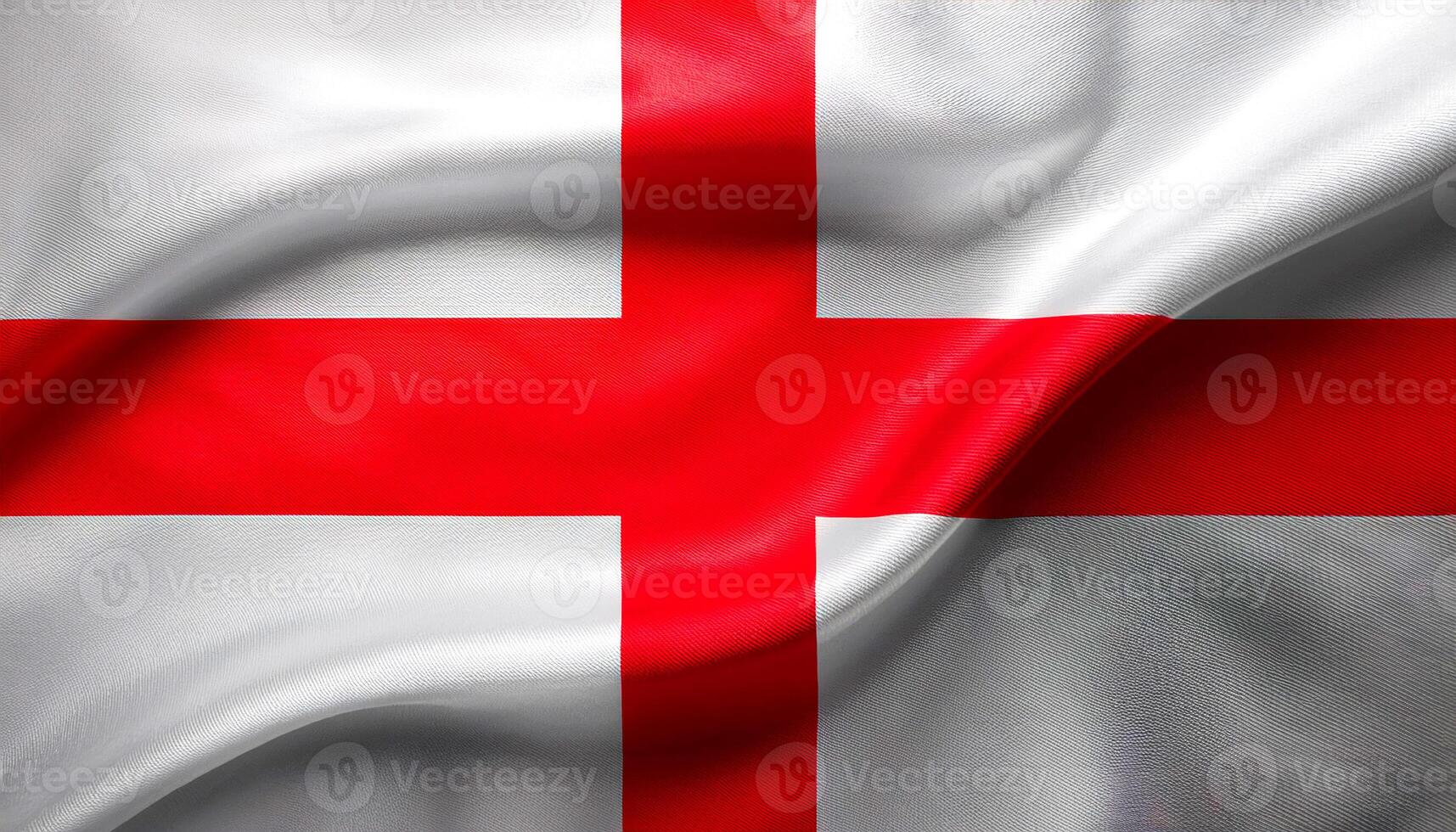 England national flag with realistic fabric texture and smooth folds waving in the wind. photo