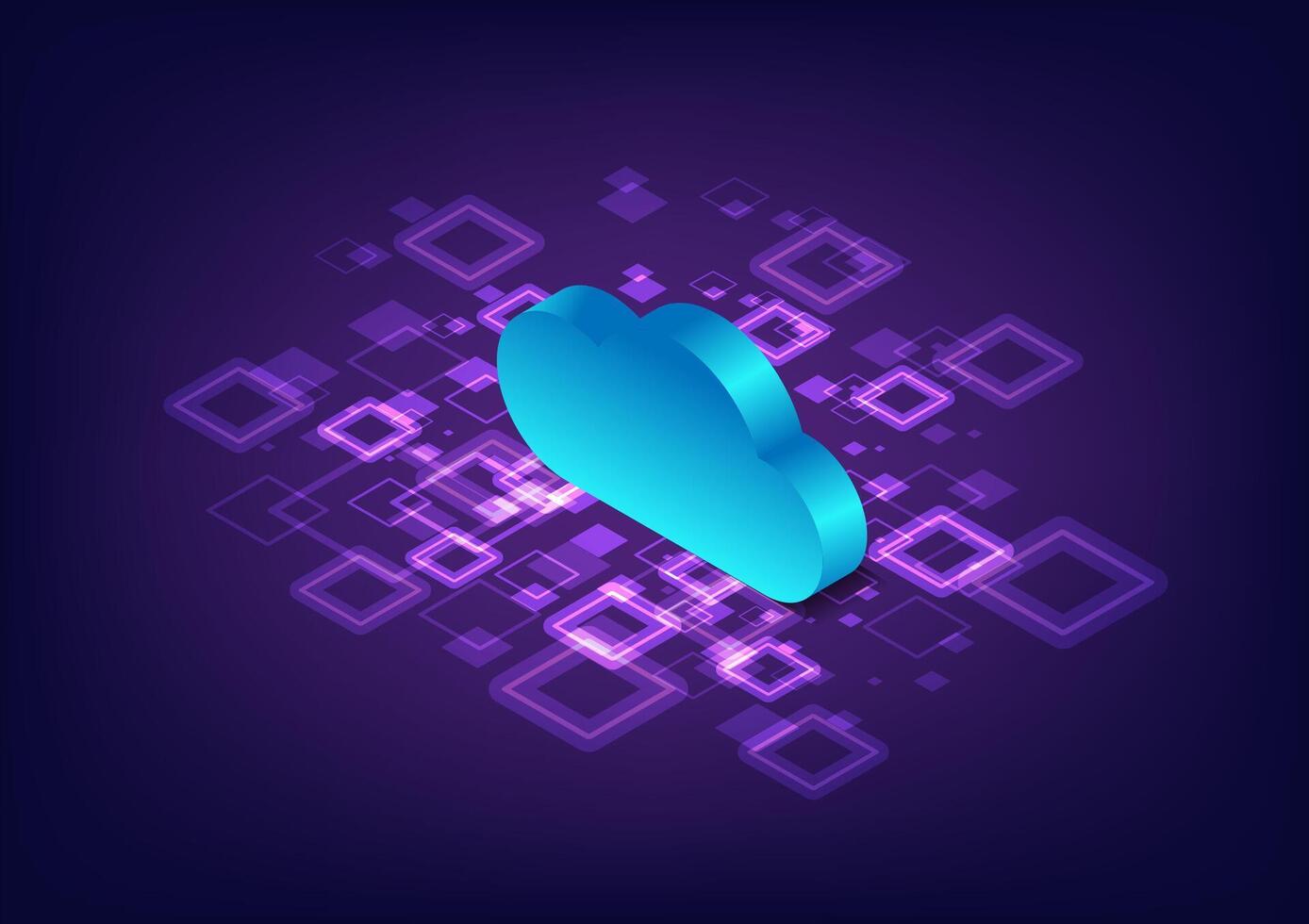 Abstract background with cloud network vector
