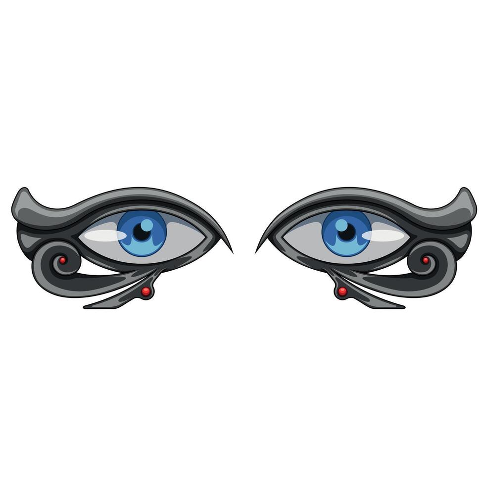 The Eye of Horus, a sacred Egyptian amulet, symbolizes divine protection, warding off evil and bringing safety to its beare vector