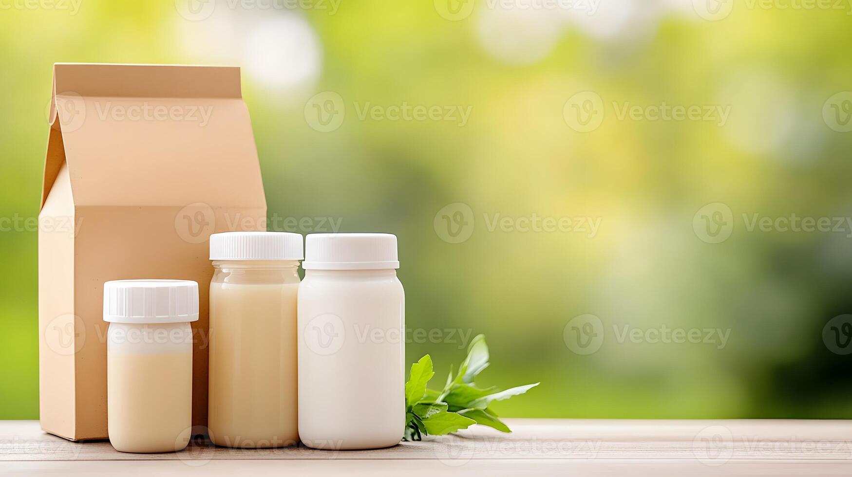 A breast pump and baby bottles on a table in a peaceful setting, symbolizing balance and care photo