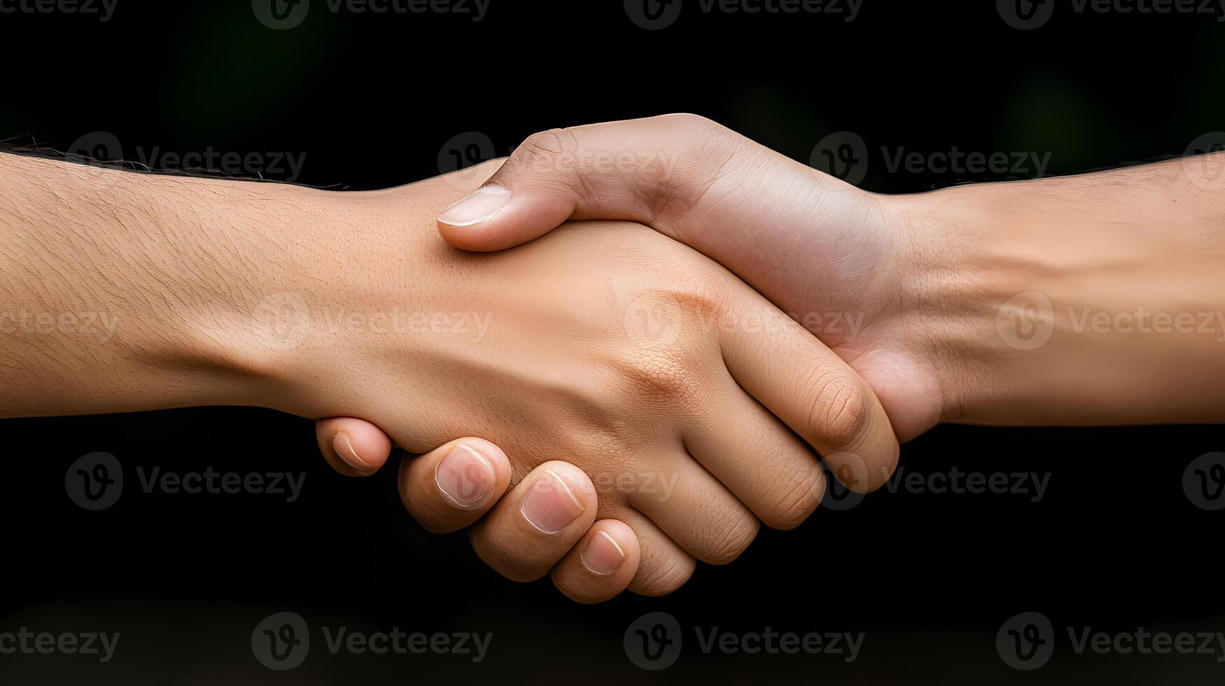 Employee shaking hands with a colleague to mark a fresh start in the New Year photo