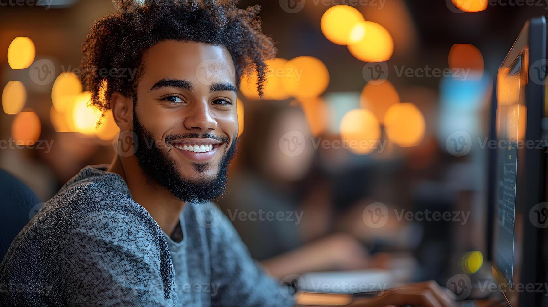 Smiling support representatives handling client requests with empathy photo