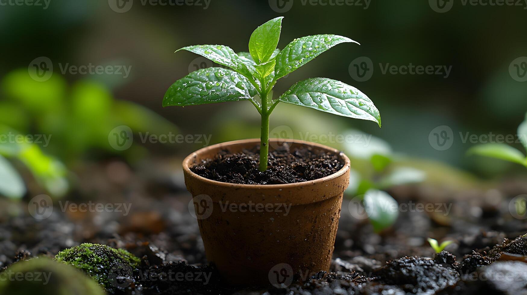 Concept of circular economy with eco-friendly product lifecycle, recyclable materials in focus photo