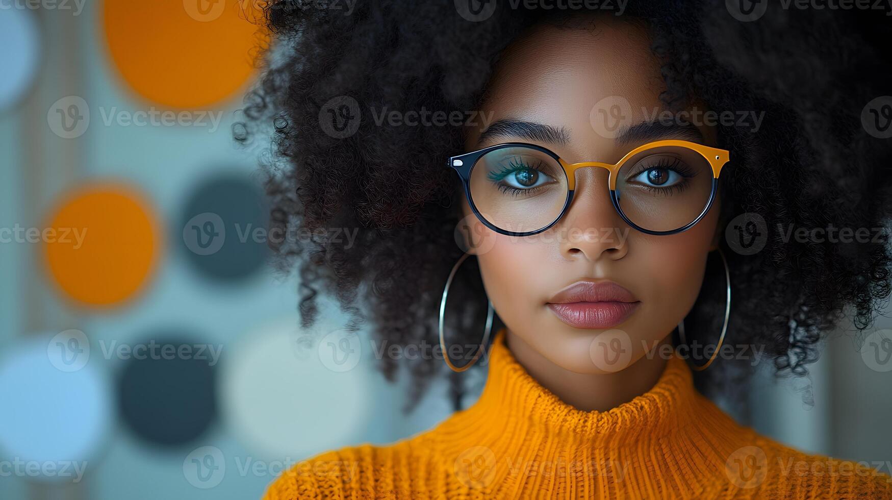 Graphic designer adjusting designs on a high-resolution display in a sleek, minimalist setup photo