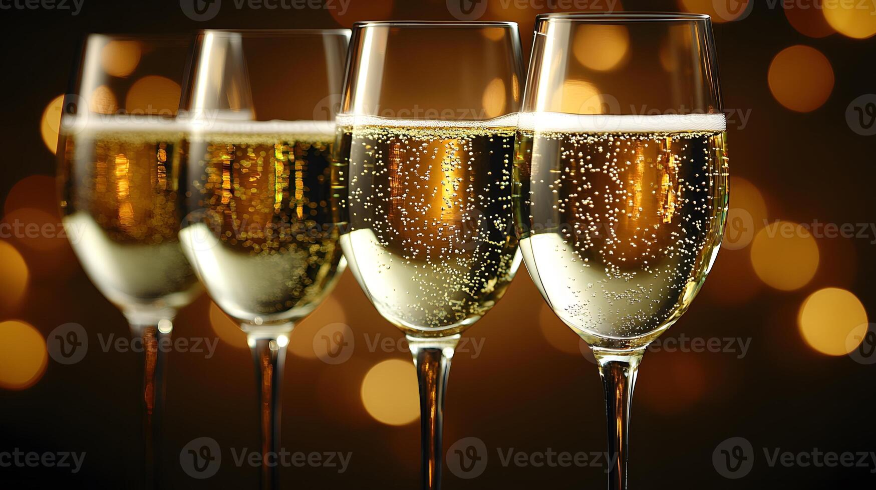 Business leaders celebrating with a champagne toast to mark the end of a successful year in a formal office setup photo