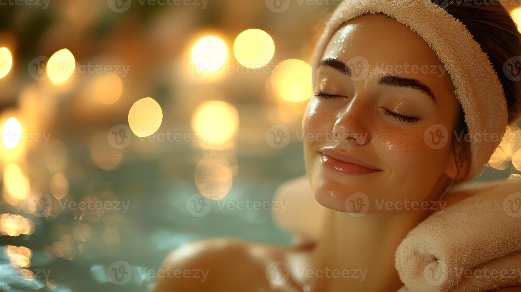 Woman receiving massage in spa, relaxation and self-care, stress relief photo
