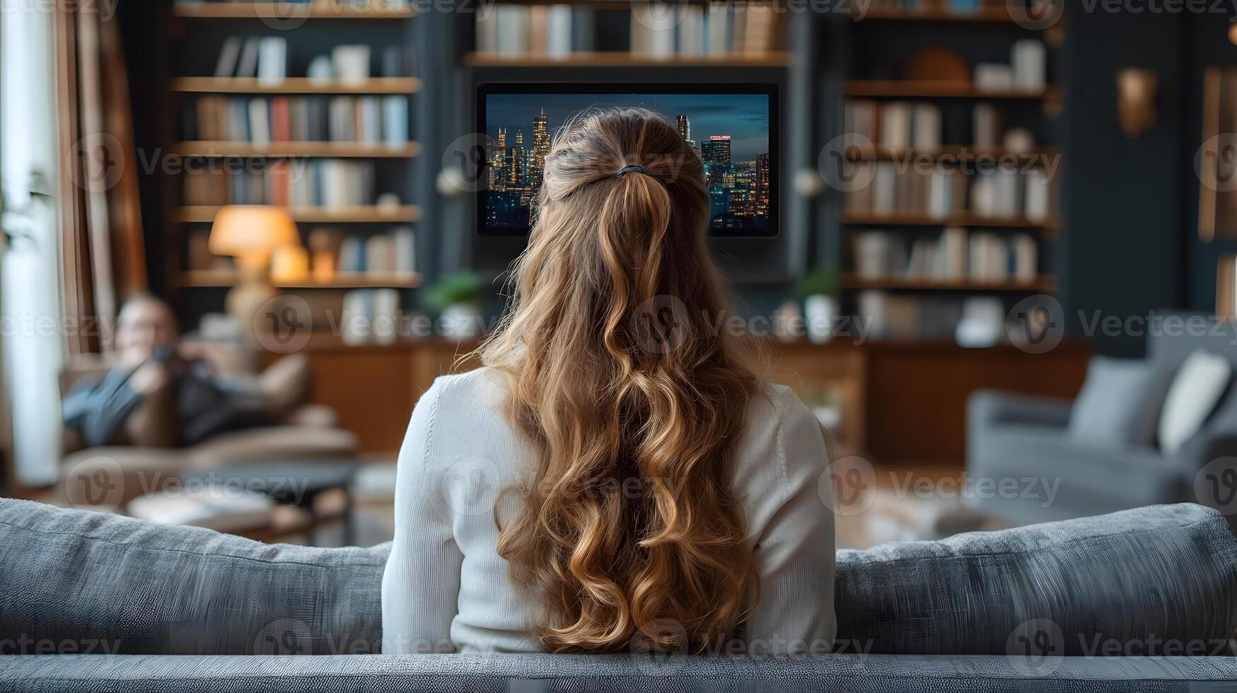 Remote team members in a virtual meeting, global collaboration photo