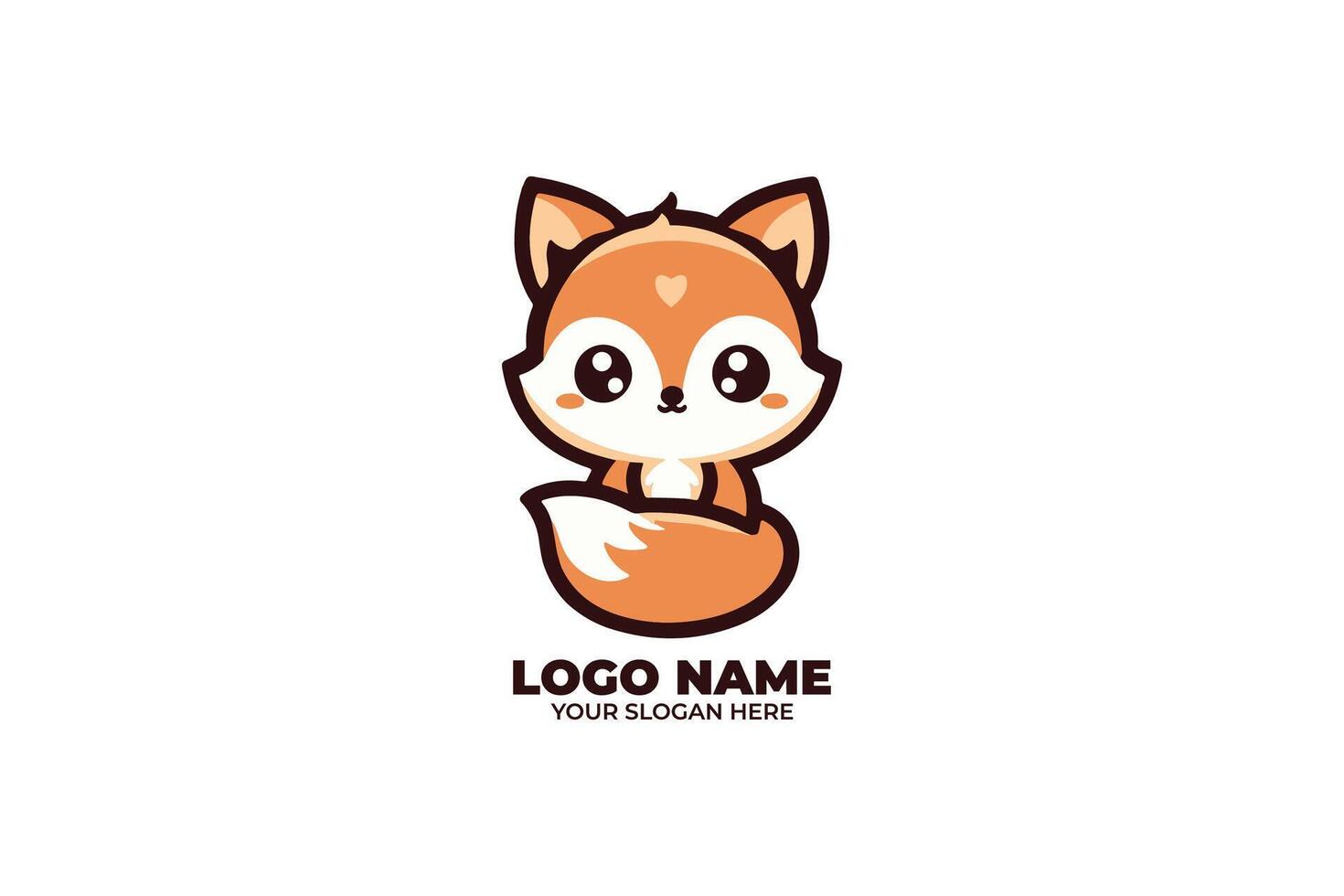 Fluffy Trickster, A Chibi Fox with Big Sparkly Eyes vector