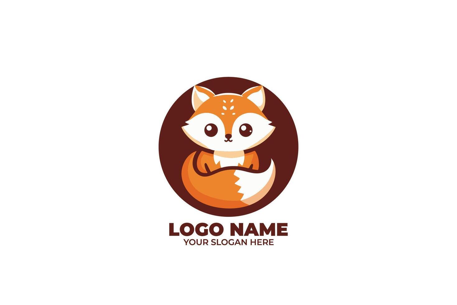 A Chibi Fox with a Fluffy Tail and Mischievous Smile vector