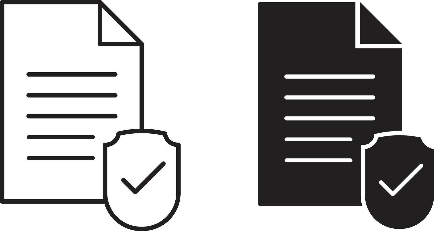Insurance policy icons set vector