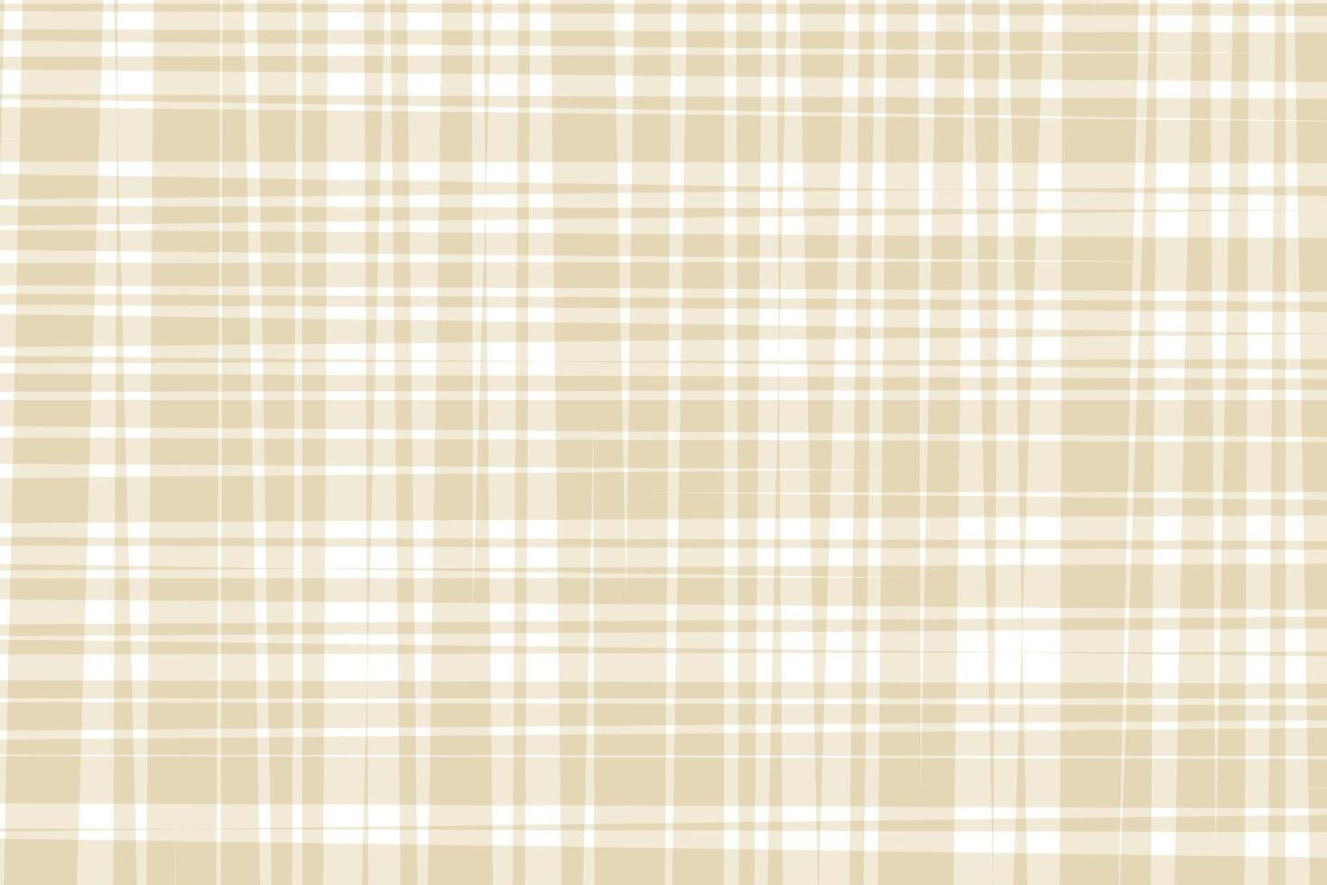 simple abstract light soft cream color thin to thick smooth texture plaid check tartan gingham line pattern that can be used as a background or texture vector