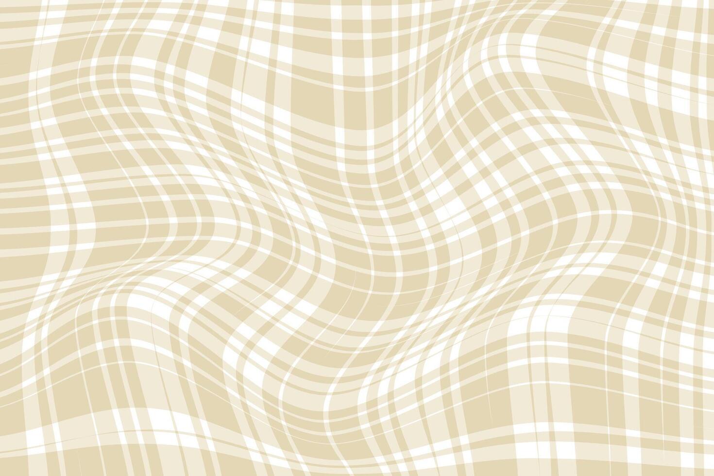 simple abstract light soft cream color thin to thick smooth texture plaid check tartan gingham wavy line pattern that can be used as a background or texture vector