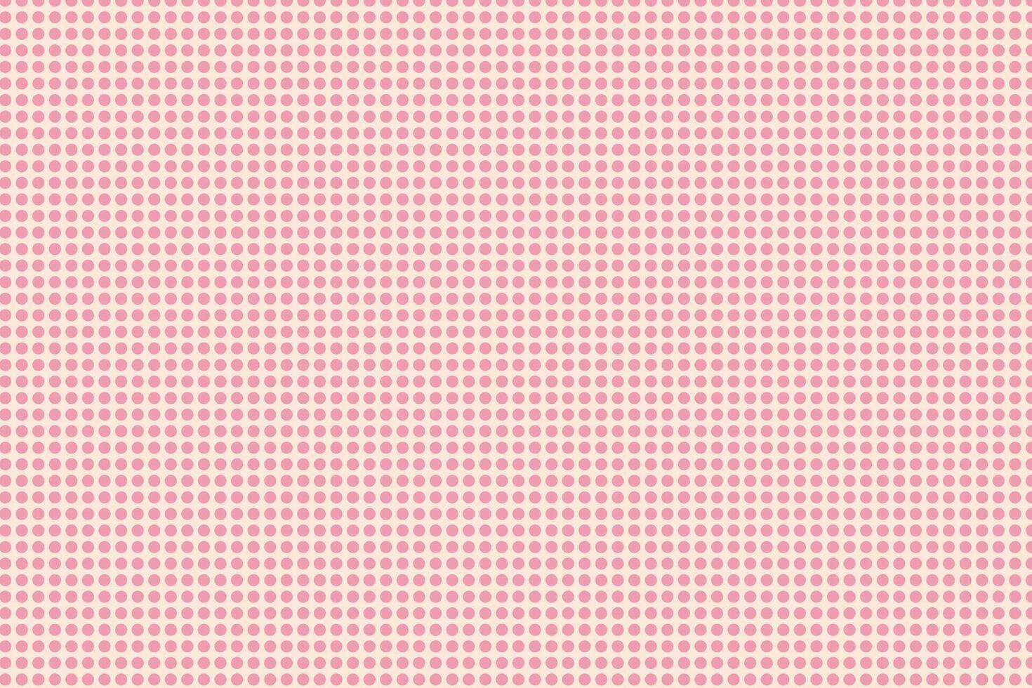 simple abstract light pink color polka dot pattern on cream color background that can be used as a background or texture vector