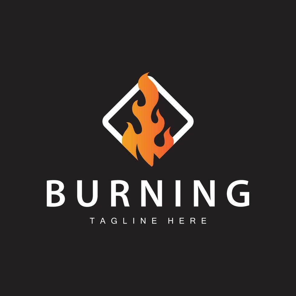 fire design template fire burning illustration symbol simple flame vector