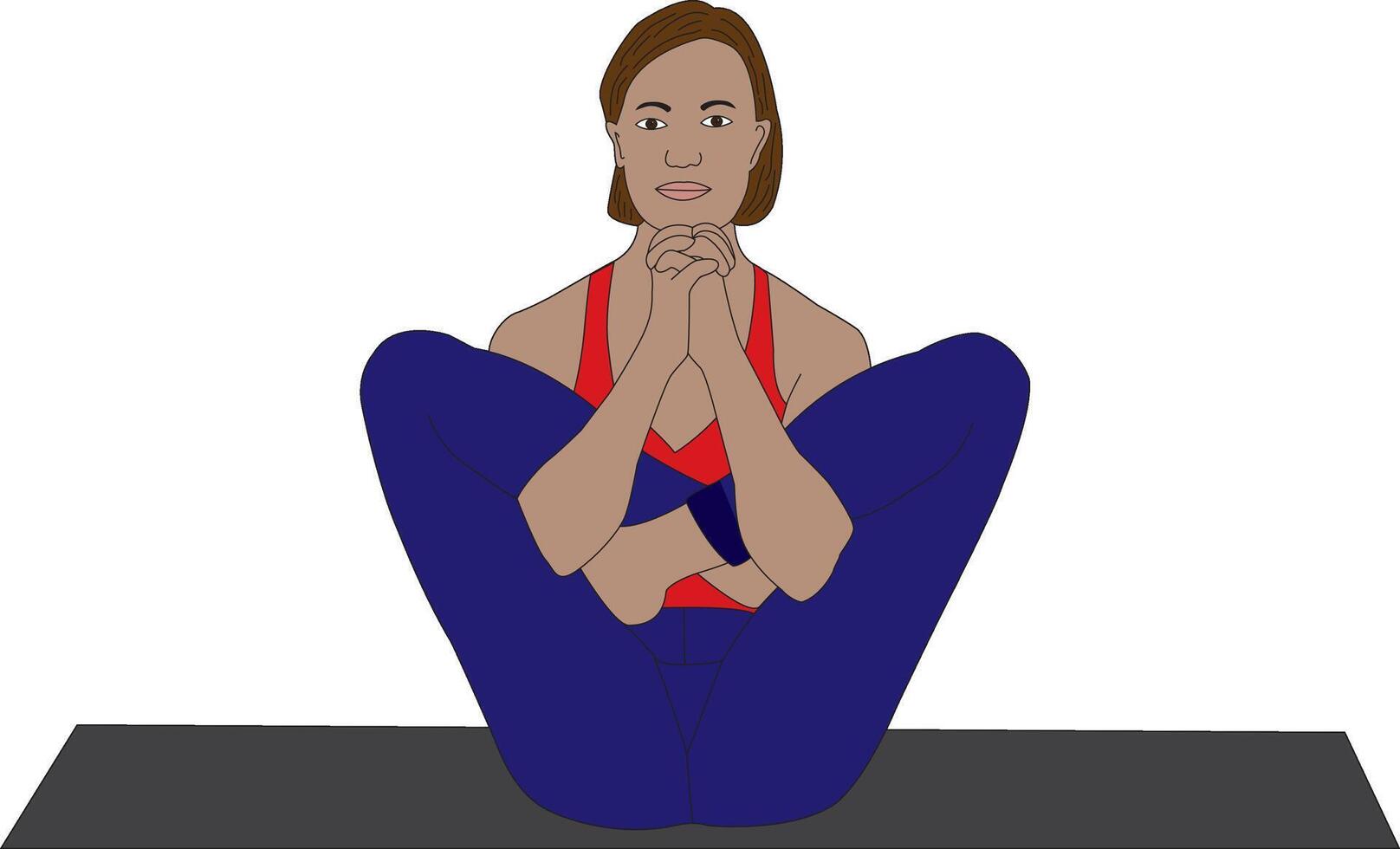 Embryo in Womb Pose Garbhasana Yoga vector