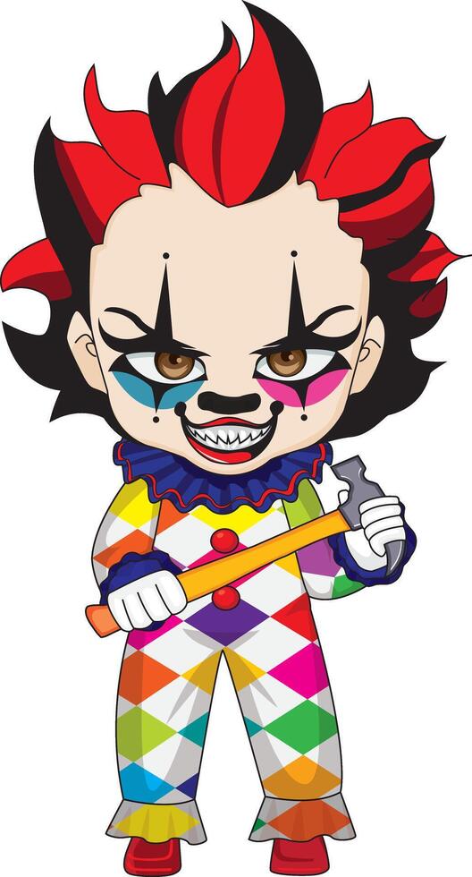 Cartoon Clown Character Halloween vector