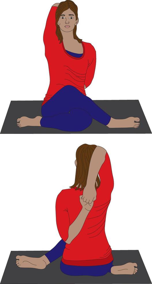 Gomukhasana Cow Face Pose Yoga vector