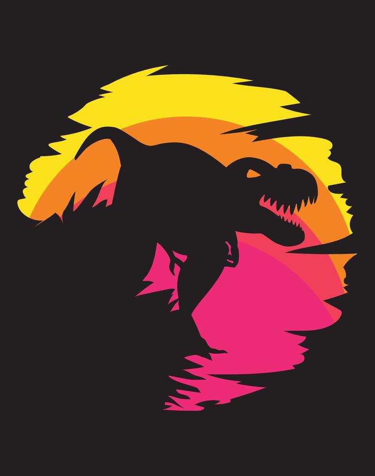 Vintage Dinosaurs T-shirt Designs Graphic vector