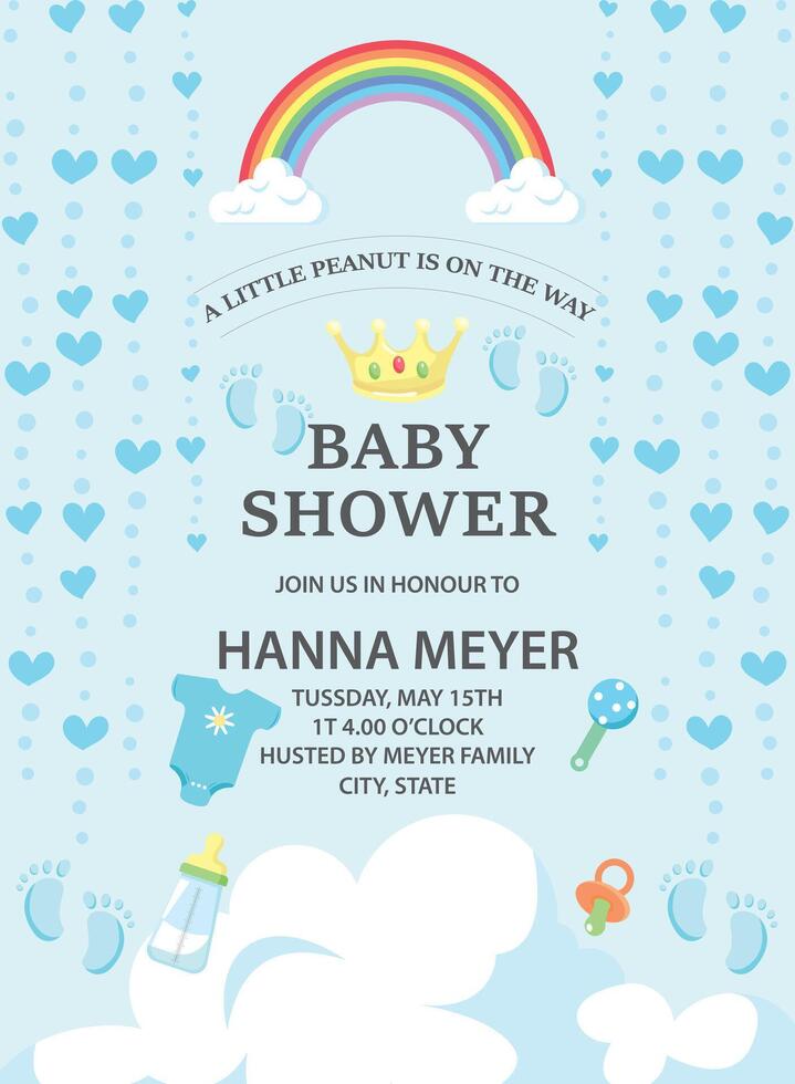 Baby Shower Invitation Card vector