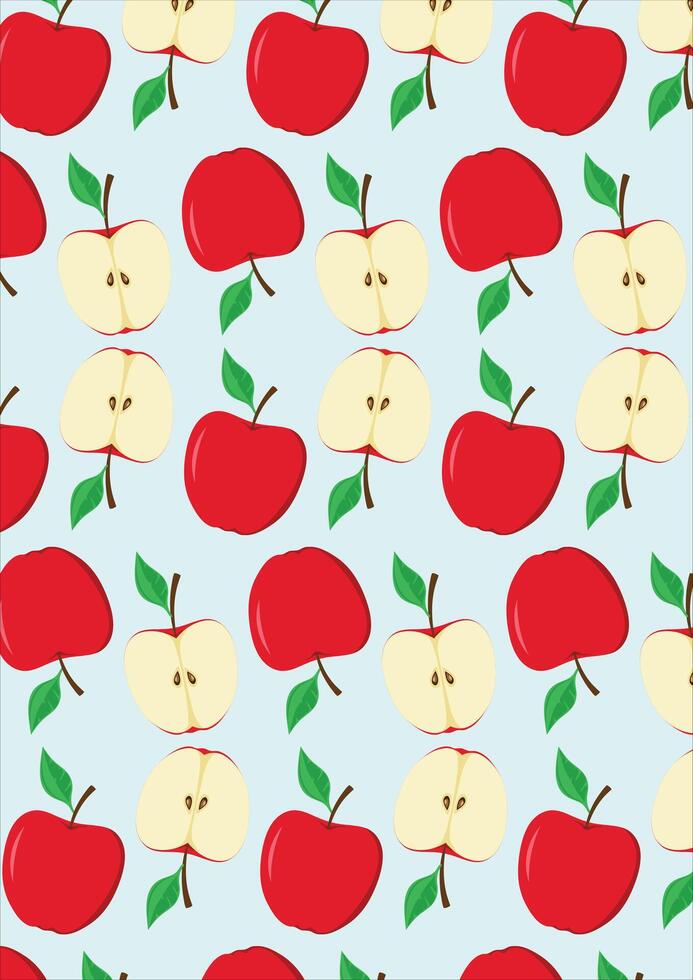 Apple Pattern Background Wrapping vector