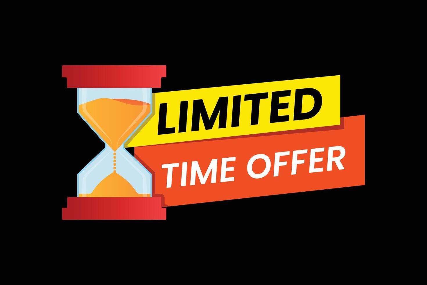 yellow and orange limited time offer premium quality banner design vector