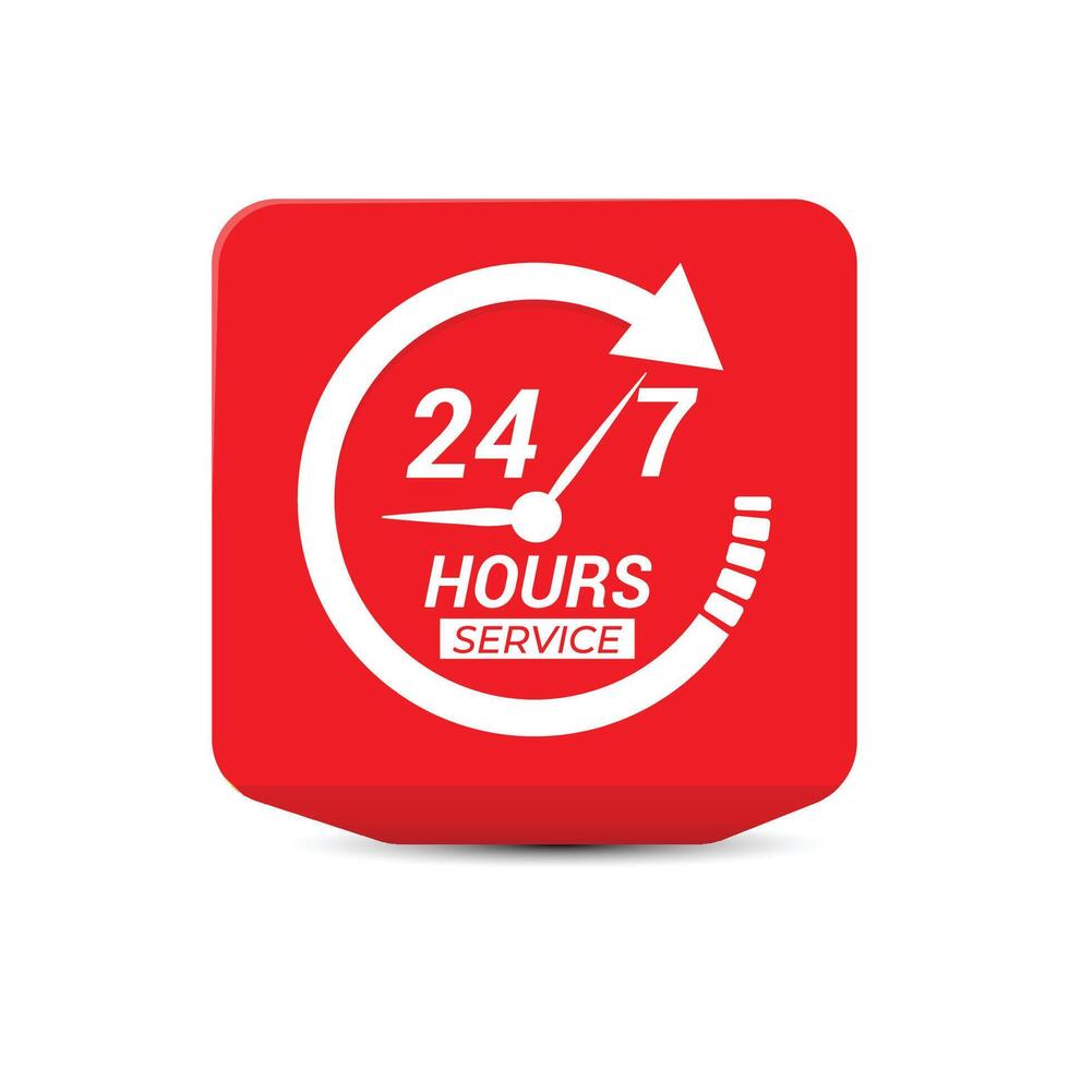3d 24 hour and 7 days premium service vector