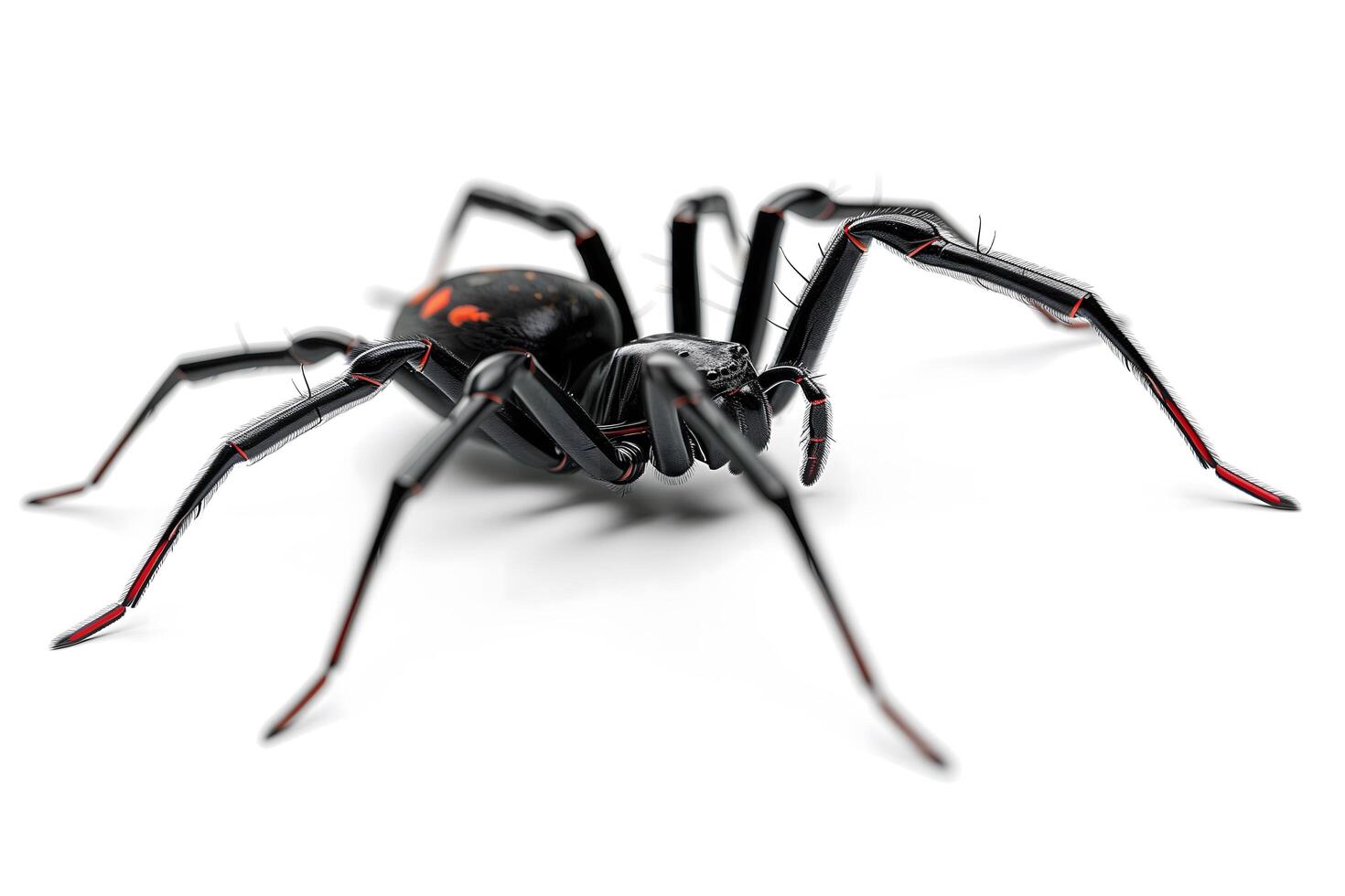 Black Widow Spider - Isolated Close-Up photo