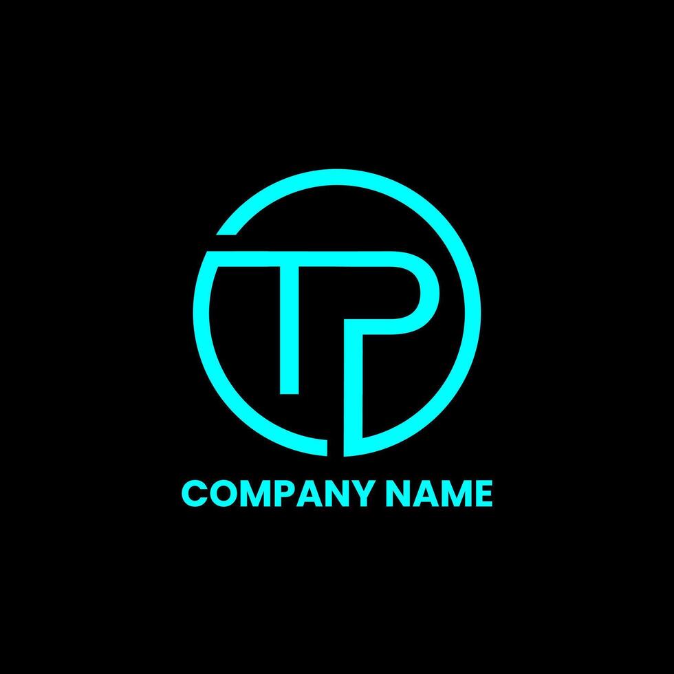 TP circle business logo design vector