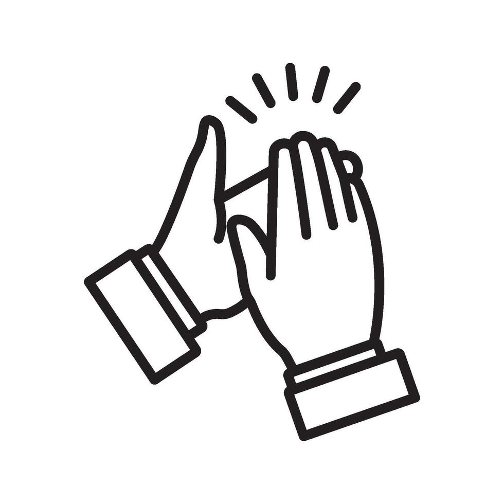 Applause icon. Clap, plaudits, standing ovation symbol. Flat design. Stock - illustration eps 10 vector