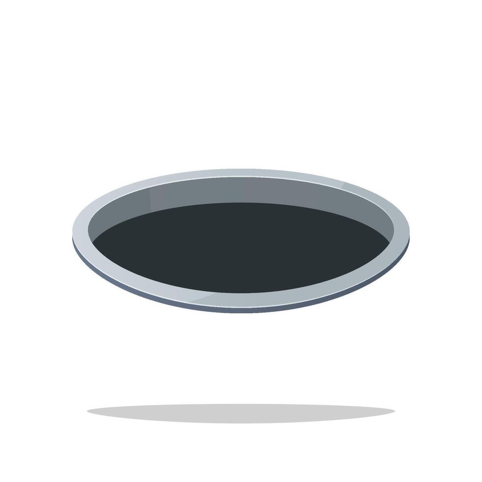 Round hole isolated on white background. vector