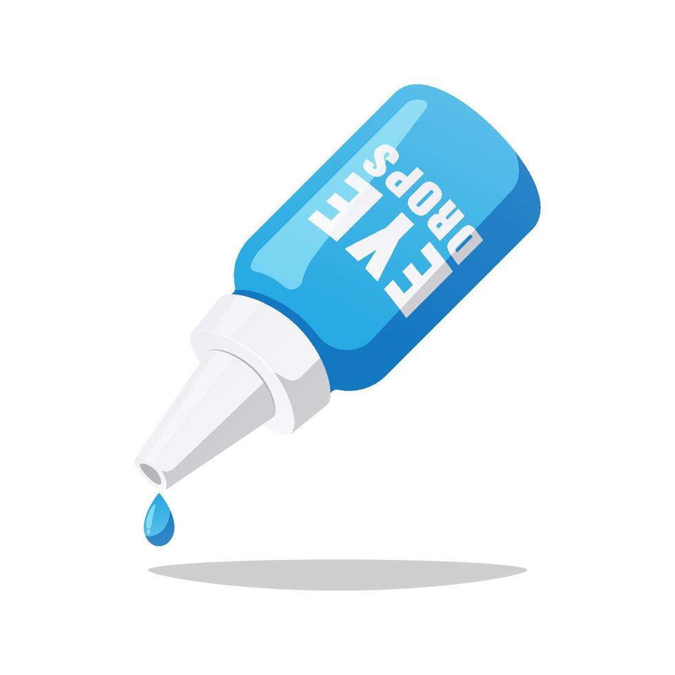 Eye drops bottle isolated on white background. vector