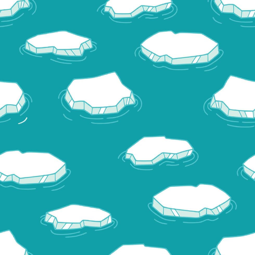 Floating Ice Seamless Pattern Background for Surface Print Fabric Fashion Wrapping vector
