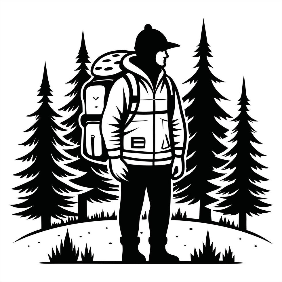Outdoor Hiking Design for Adventure Themed Projects vector