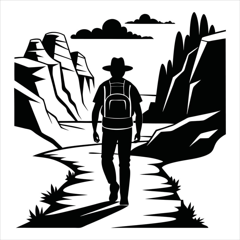 Sports Hiking Design for Adventure T-shirt Graphics vector