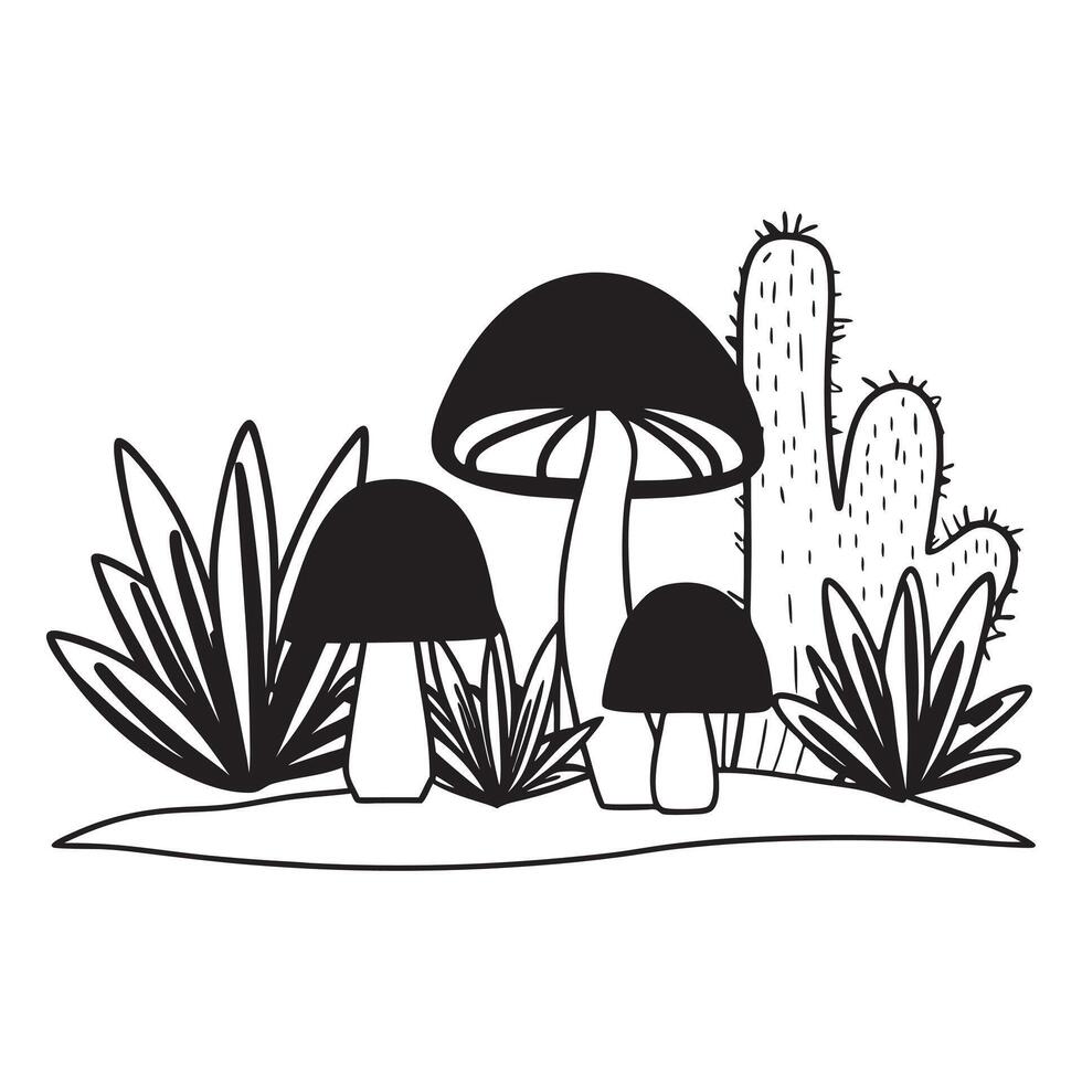 Colorful Mushroom Fungi Design for Sublimation Creation vector