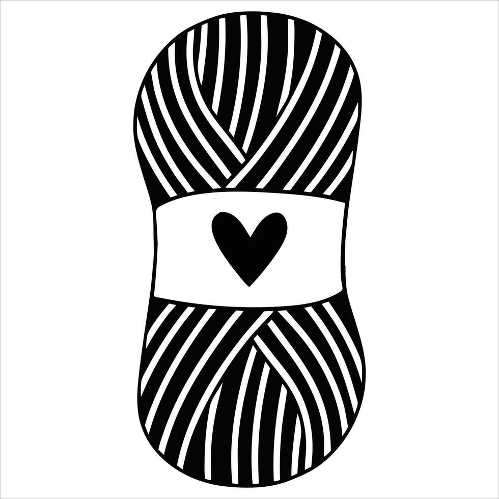 Handmade Monogram Yarn Design Clipart vector