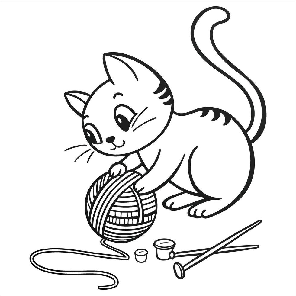 Creative Yarn Clipart for Knitting Art and Crafts vector