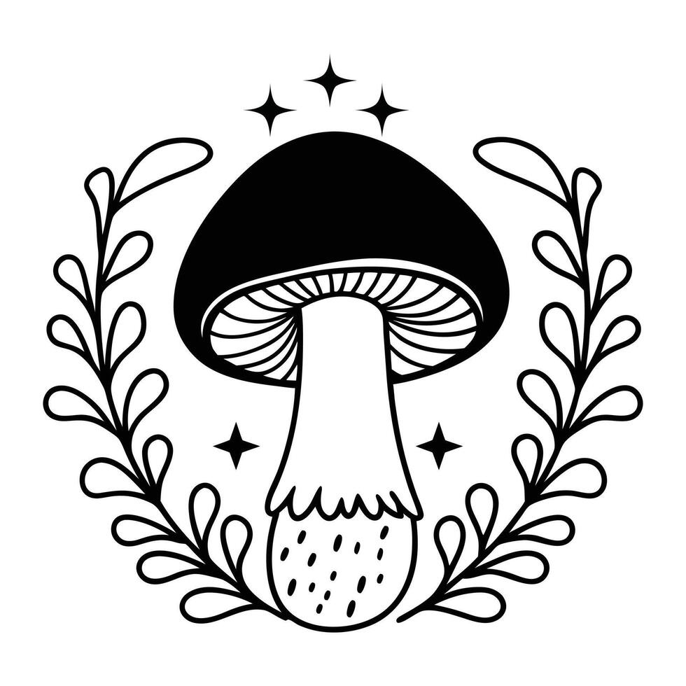 Creative Fungal Food Artwork for Sublimation Design vector