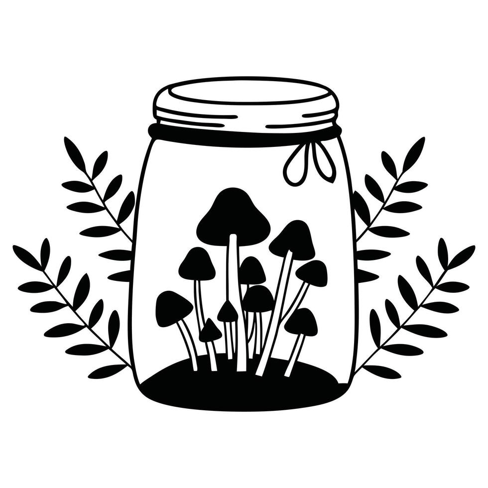 Beautiful Fungal Food Illustration for Sublimation Printing vector