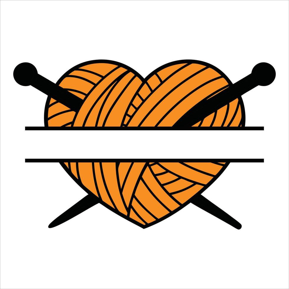Personalized Yarn Monogram Clipart Artwork vector