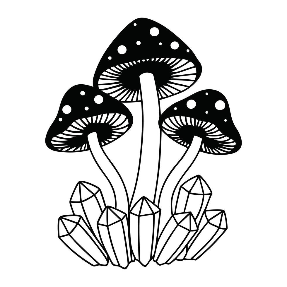 Playful Mushroom Fungi ClipArt Design for Nature Lovers vector