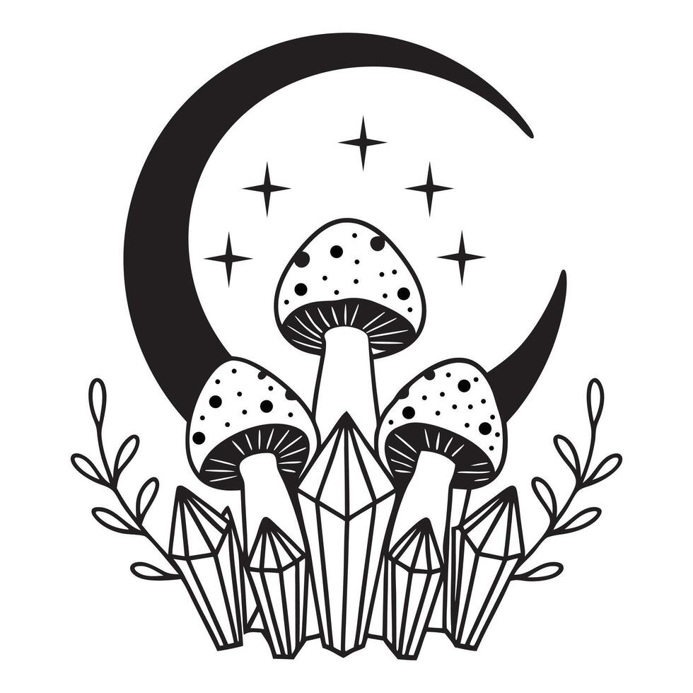 PrintFresh Mushroom Fungi Artwork for Eco-Friendly Designs vector