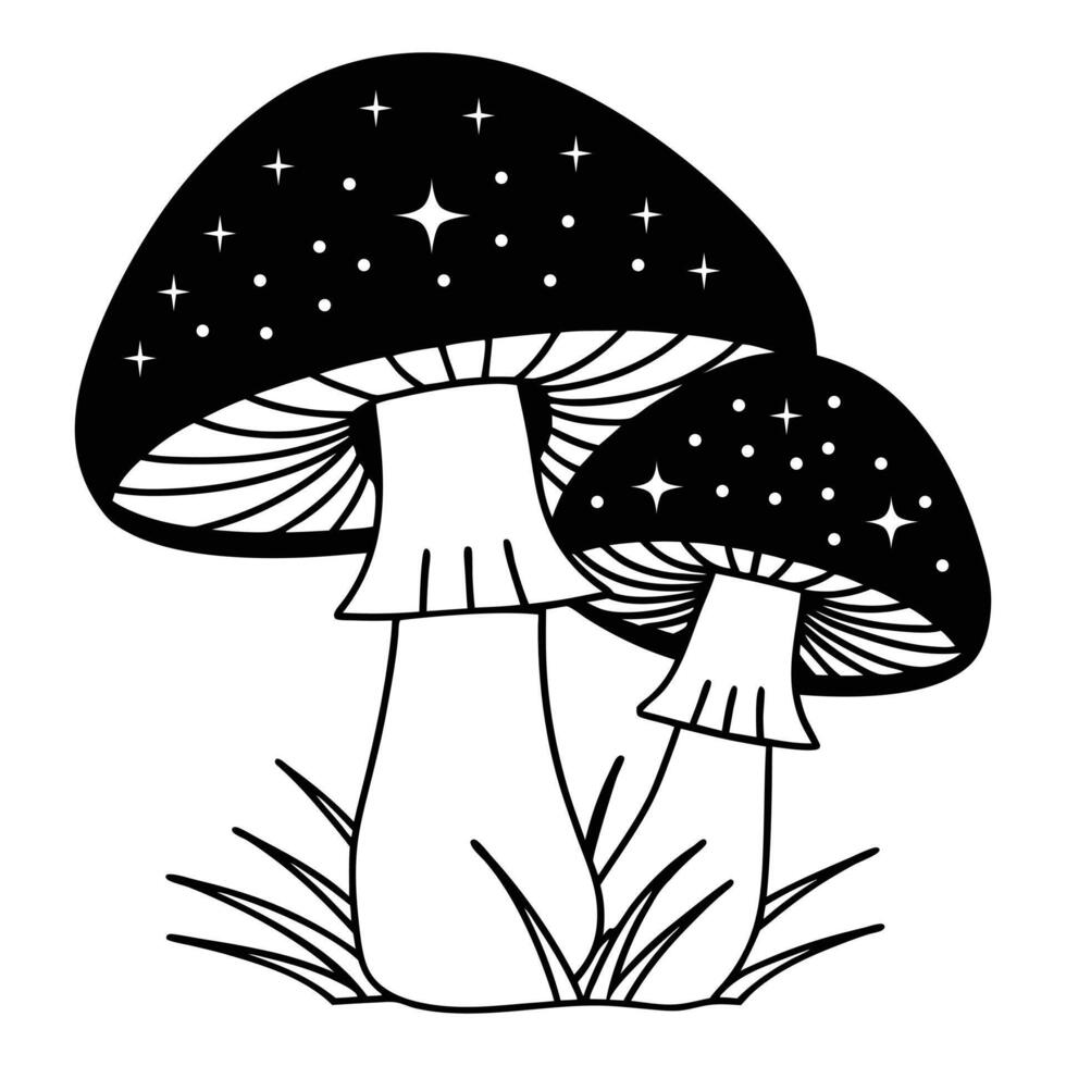 Colorful Fungal Food Illustration for Sublimation Creations vector