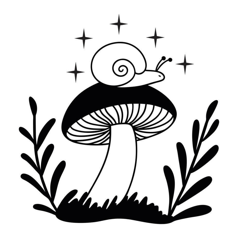 Detailed Magic Mushroom Fungi Design for Unique Food Graphics vector