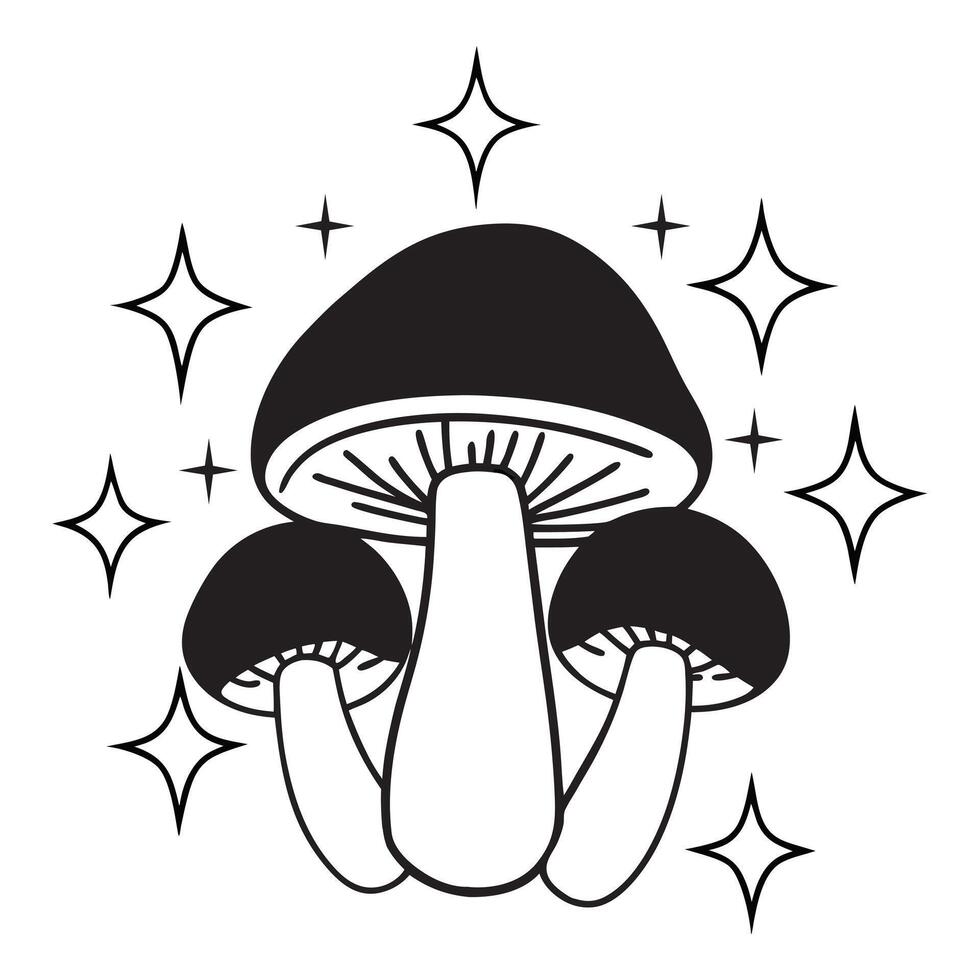 Playful Magic Mushroom Fungi Art for Fungal Food Project vector