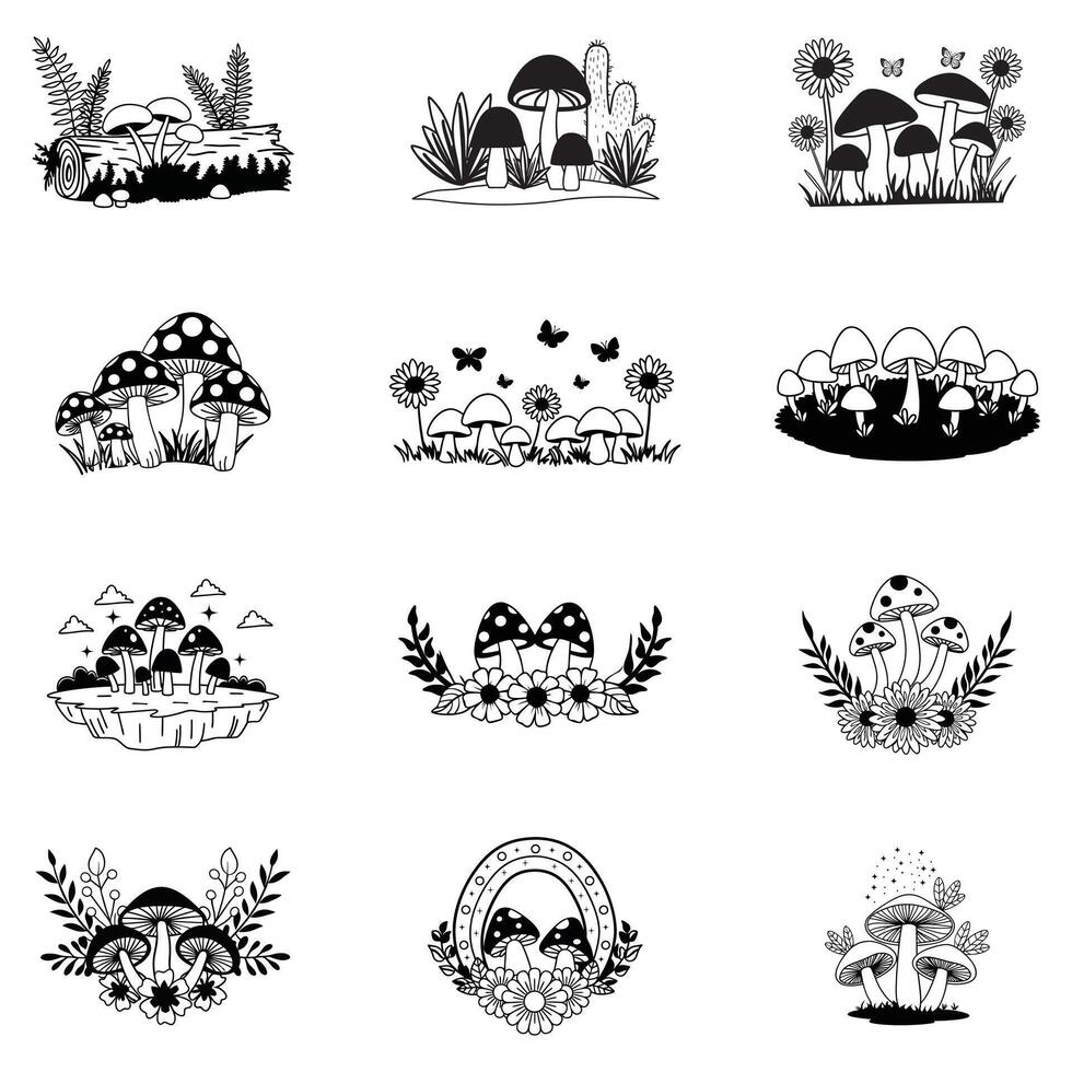 Realistic Mushroom Fungi Illustration for Culinary and Nature Art vector