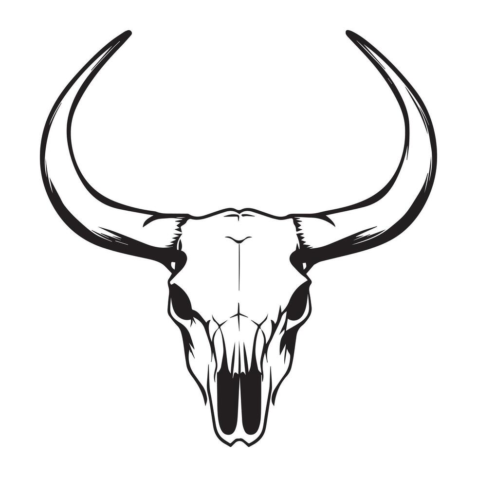 Creative Cow Skull Desert Landscape Illustration for Artistic Creation vector