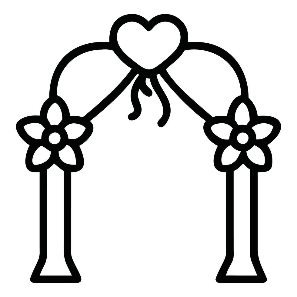 Classic Wedding Arch Icon Design Ideas vector